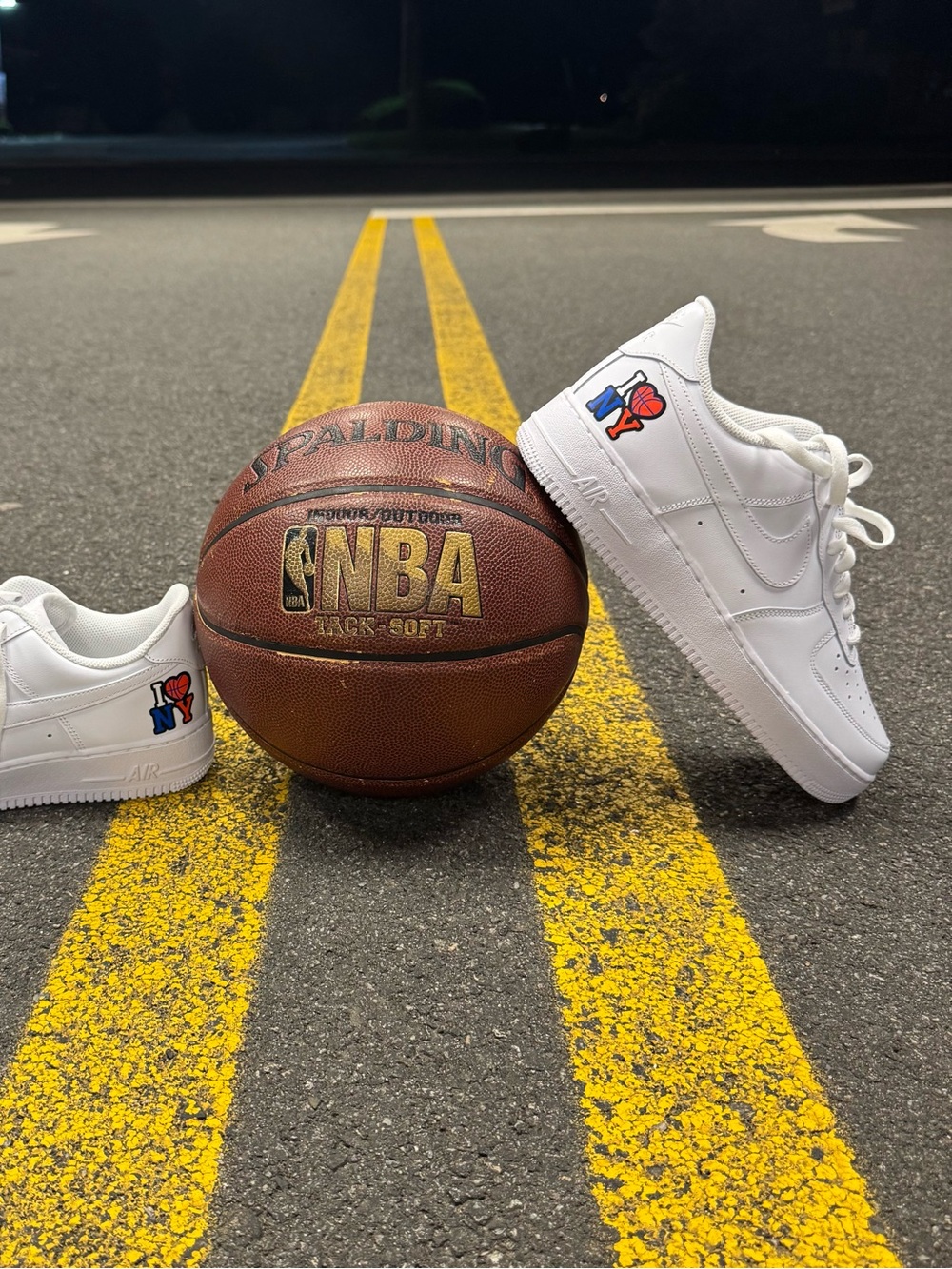 Nike: I Love NY Knicks Air Force 1 Sneakers